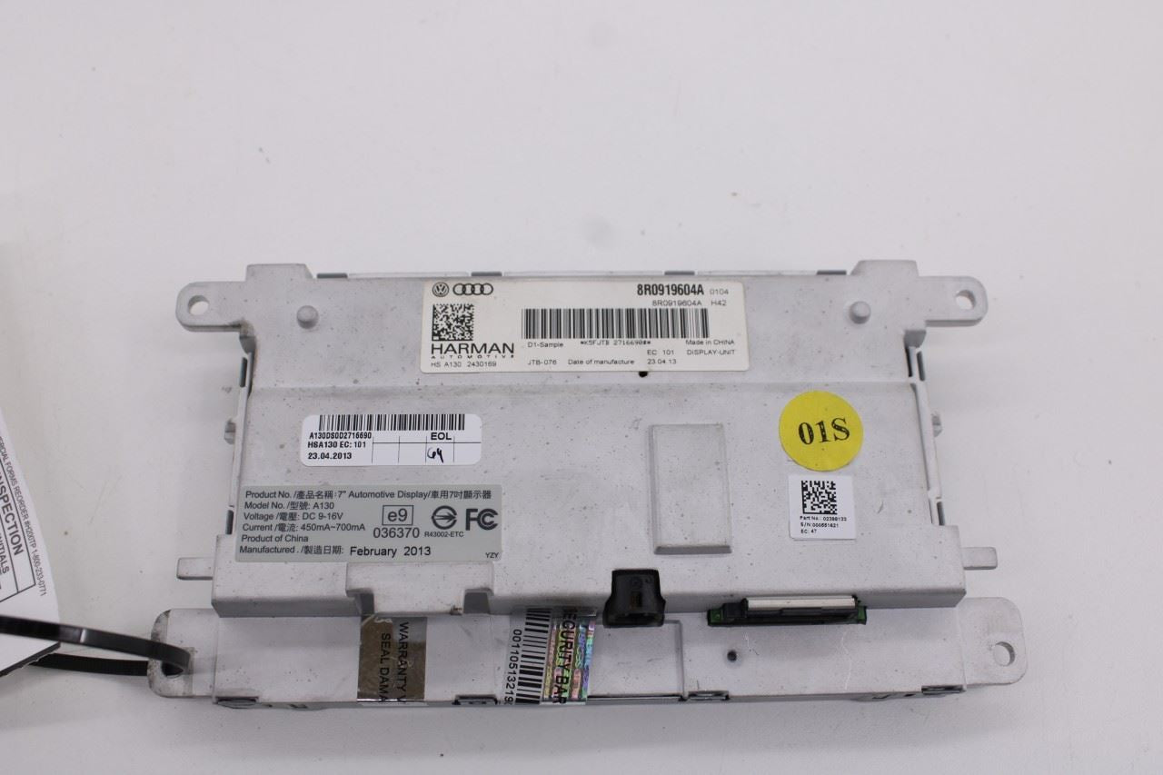 13-16 Audi S4 Premium Plus Harman Information Navigation 7.0 Display 8R0919604A6
