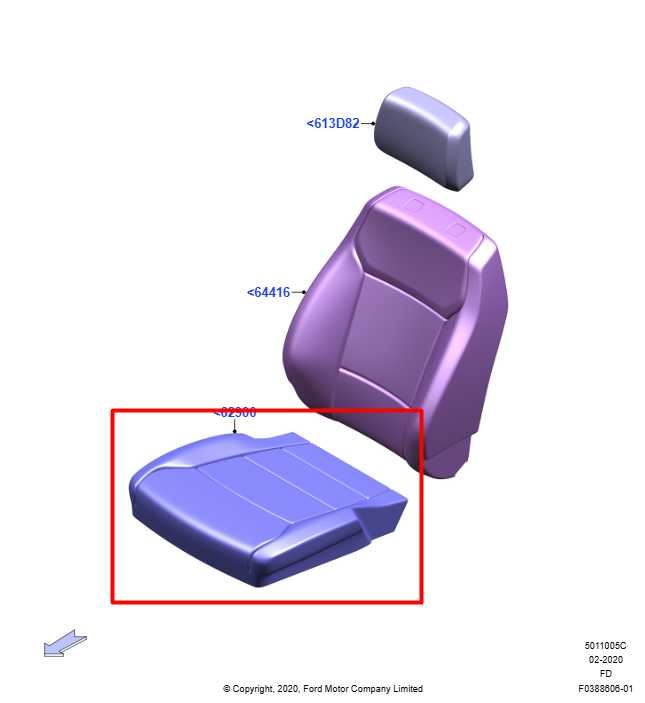 21-24 Ford F150 XLT SuperCrew 5.0L RWD Front Driver Left Side Seat Lower Cushion - Alshned Auto Parts