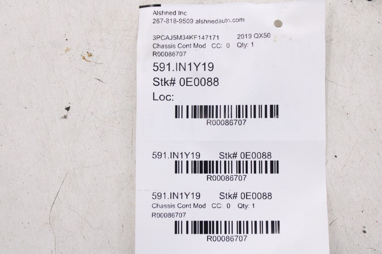 2019 Infiniti QX50 ESSENTIAL Power Steering Column Computer Control Module OEM - Alshned Auto Parts
