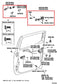 15-23 Toyota Tacoma SR5 3.5L Double Cab Rear Driver LH Side Door Exterior Handle1