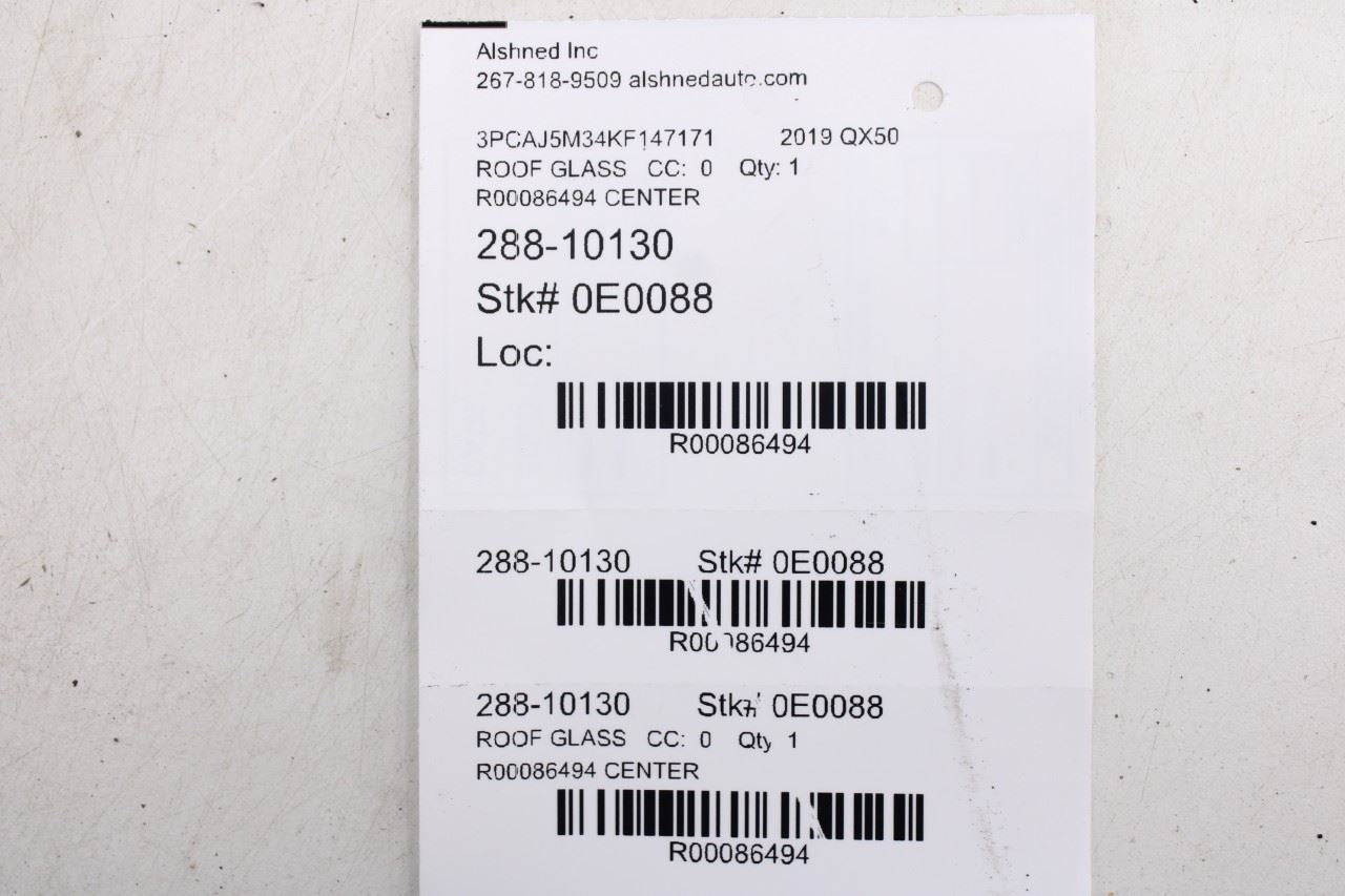 2019-2025 Infiniti QX50 Essential Roof Window Center Sunroof Glass 91210-5NA0A - Alshned Auto Parts