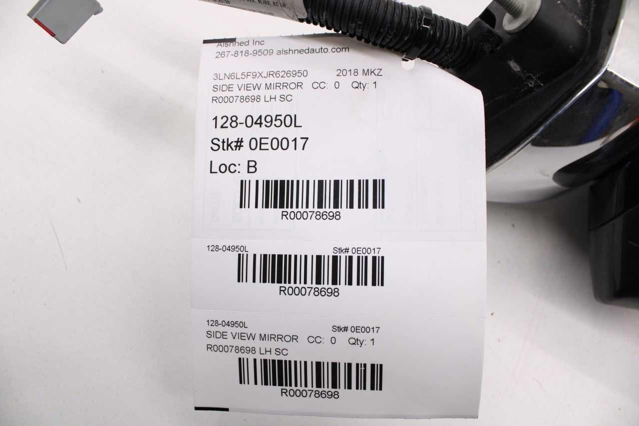 17-20 Lincoln MKZ Reserve AWD Driver LH Side Rear View Mirror HP53-17683-CE OEM - Alshned Auto Parts