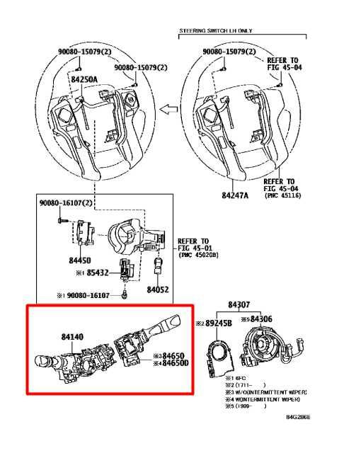 15-23 Toyota Tacoma SR5 3.5L 4WD Steering Column Light Turn Signal Wiper Switch1
