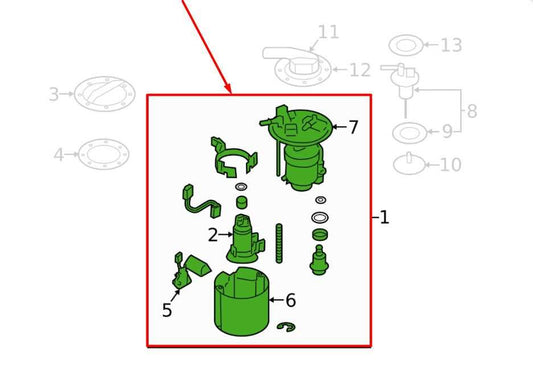 2014-2018 Subaru Forester 2.5L Fuel Pump Assembly 42021SG010 OEM - Alshned Auto Parts