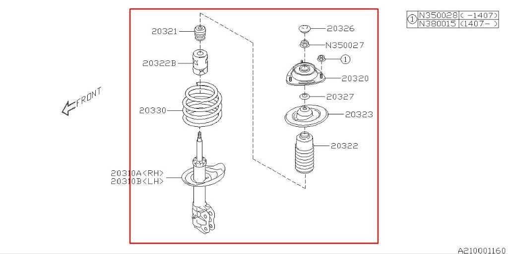 15-16 Subaru Impreza Sport Premium 2L AWD Front Right Side Shock Strut Absorber1