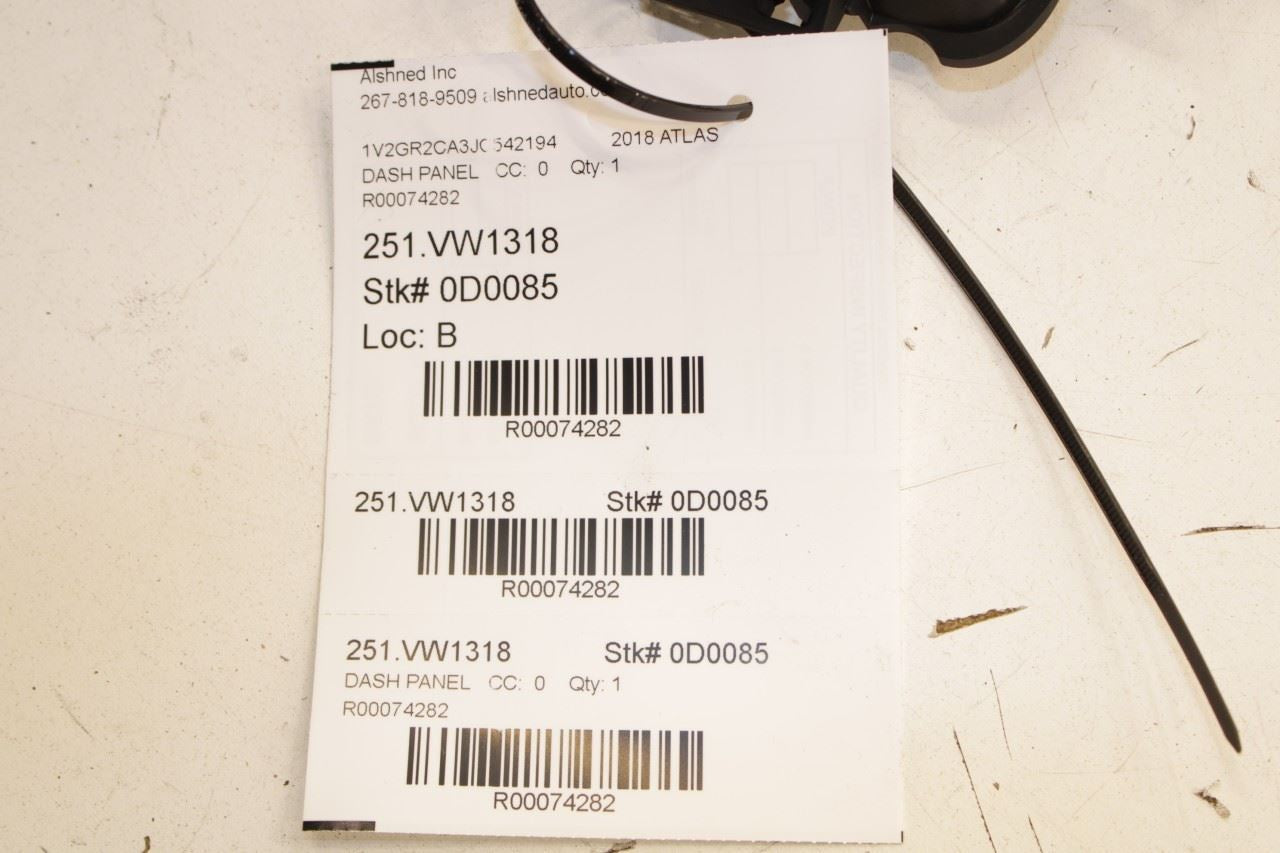 2018-2024 Volkswagen Atlas S Dash Speedometer Bezel Trim Panel 3CN85856082V OEM - Alshned Auto Parts