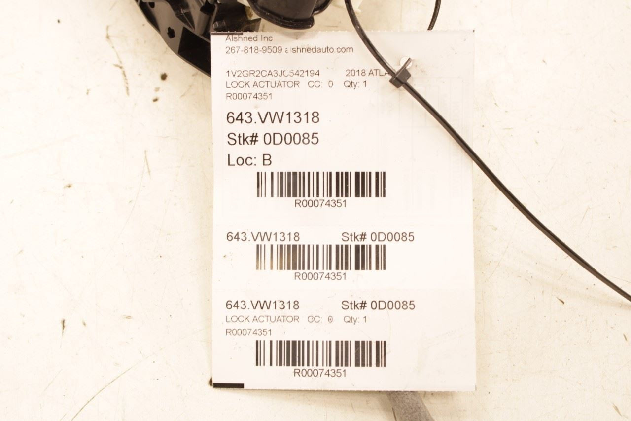 2018-2024 Volkswagen Atlas S Front Left Door Lock Latch Actuator 5K1-837-015-J - Alshned Auto Parts
