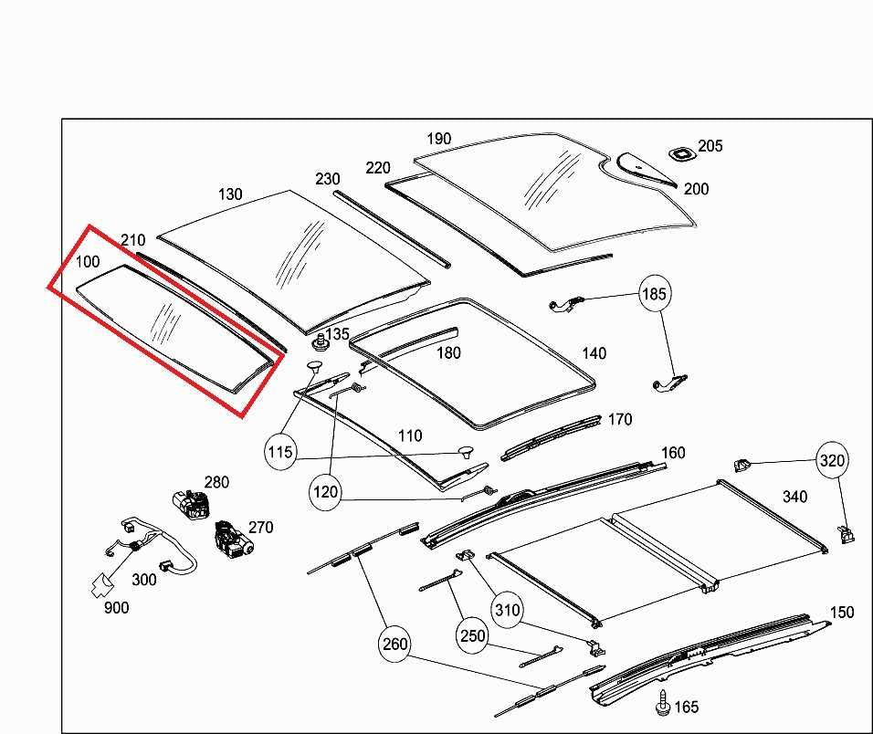 2010-16 Mercedes-Benz E350 4Matic Roof Window Front Panel Fixed Glass 21278011211