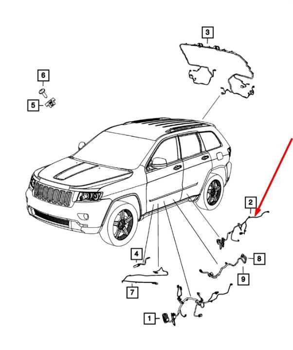 14-15 Jeep Grand Cherokee Overland Rear Right Side Door Wire Harness 68136761AE - Alshned Auto Parts