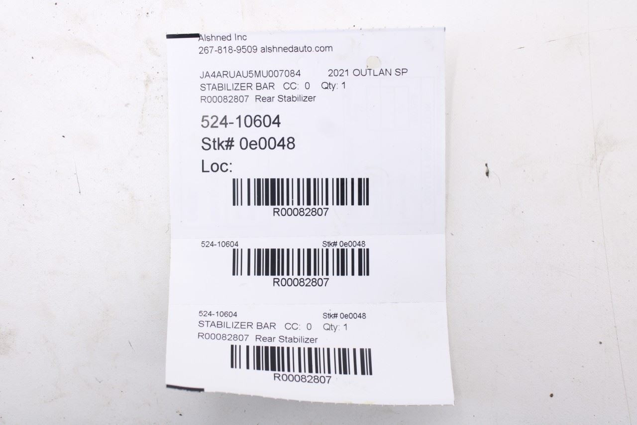 2016-2025 Mitsubishi Outlander Sport SE 4x4 Rear Stabilizer Sway Bar 4156A0939