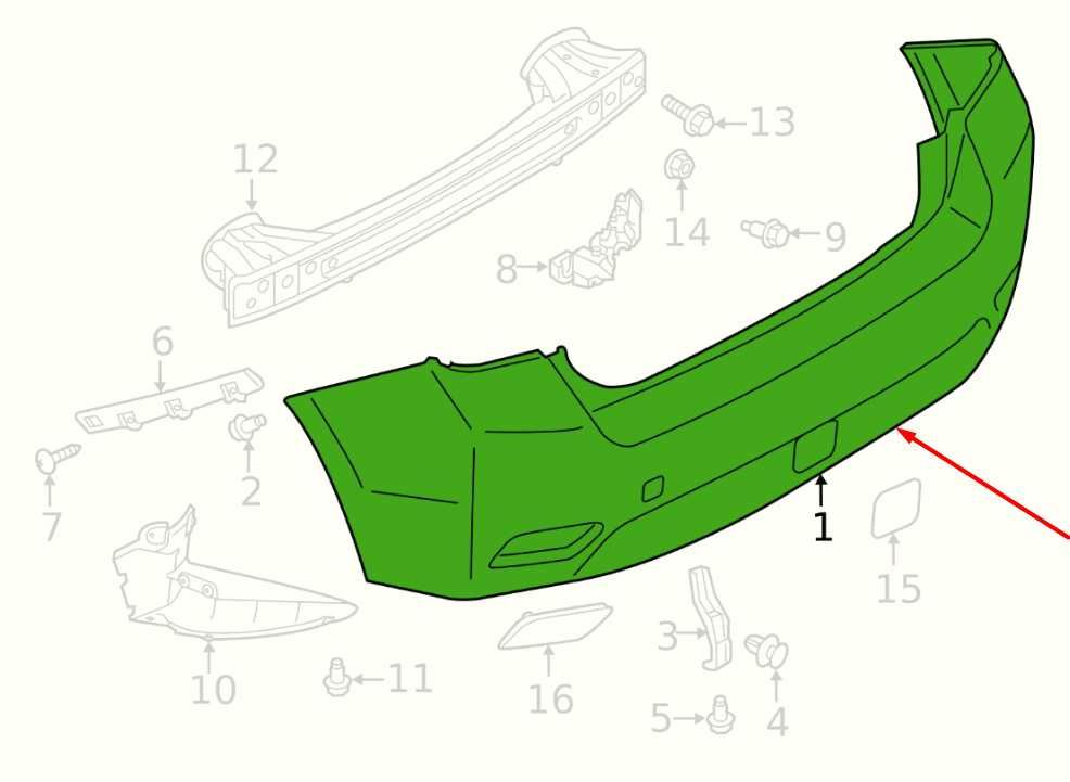 2017-2023 Subaru Impreza 2.0I Limited Rear Bumper Cover 57702FL20A OEM - Alshned Auto Parts