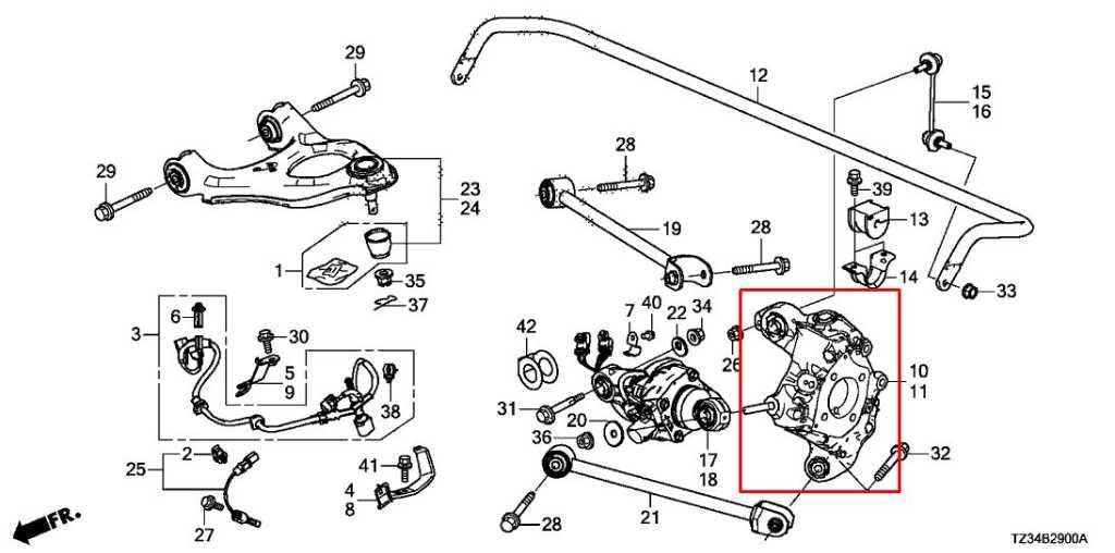15-20 Acura TLX Tech Rear Right Passenger Side Spindle Knuckle Hub 52210-TZ3-A111