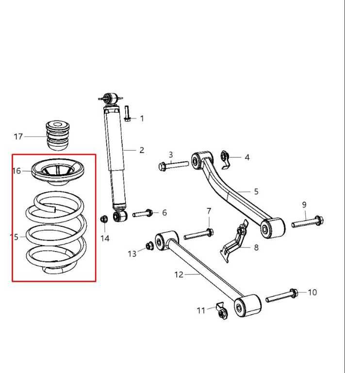 2007-2018 Jeep Wrangler Unlimited Sport Rear Right and Left Side Coil Spring Set1