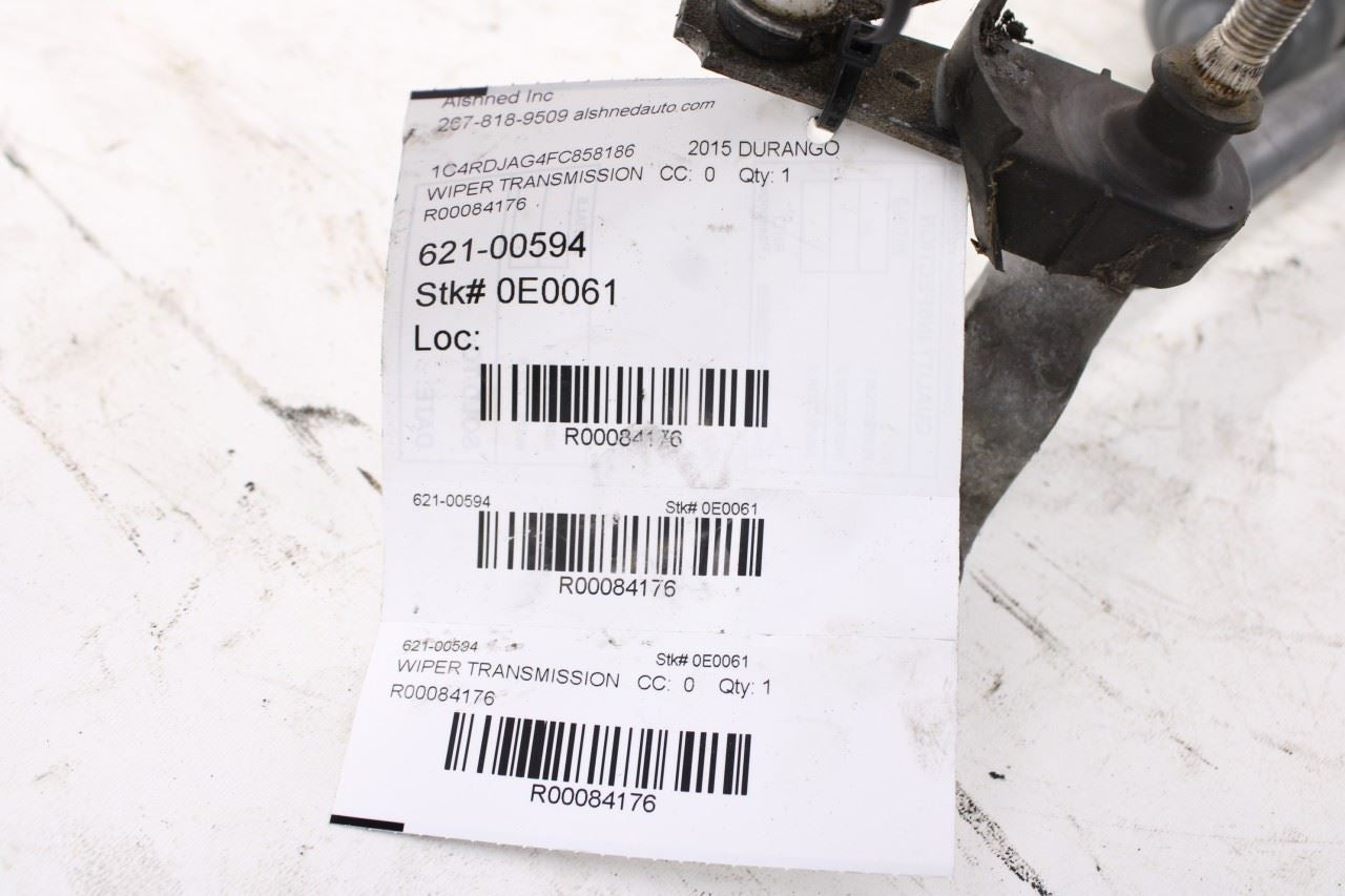 2014-2015 Dodge Durango SXT Front Windshield Wiper Transmission Linkage w/ Motor - Alshned Auto Parts