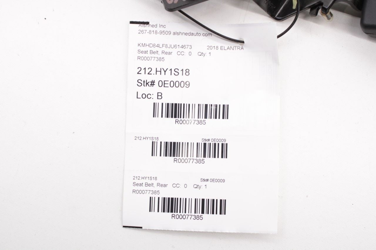 2016-20 Hyundai Elantra Rear Right Left and Center 2nd Row Seat Belt Buckle Set - Alshned Auto Parts