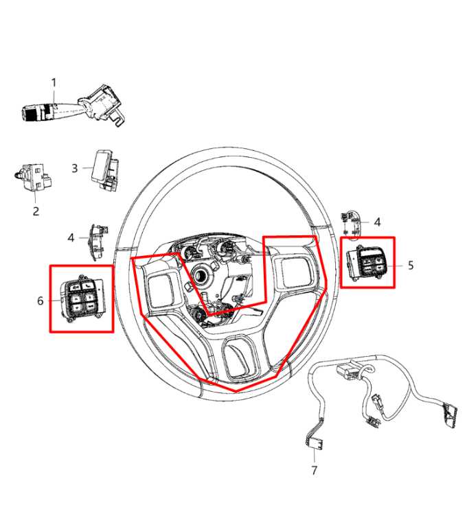 13-20 Ram 1500 Big Horn Steering Wheel Cruise Control and Audio Control Switches - Alshned Auto Parts