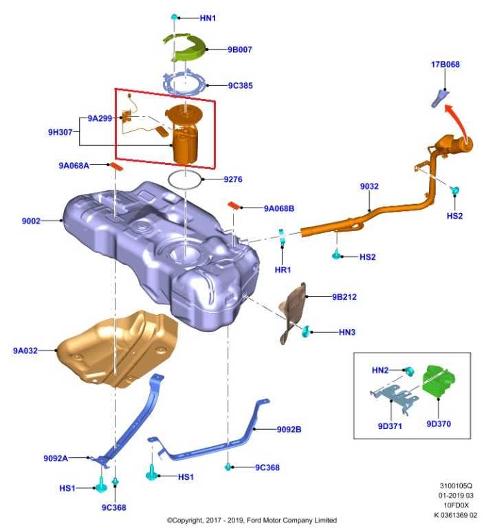 18-22 Ford EcoSport SE 1L In Tank Fuel Pump Assembly GN13-9H307-AC - Alshned Auto Parts