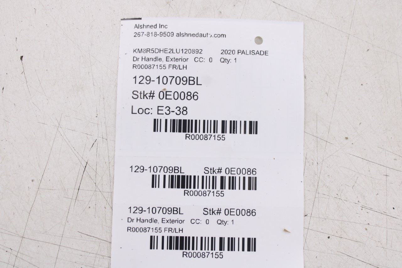 20-22 Hyundai Palisade Limited 3.8L Front Driver Left Side Door Exterior Handle13