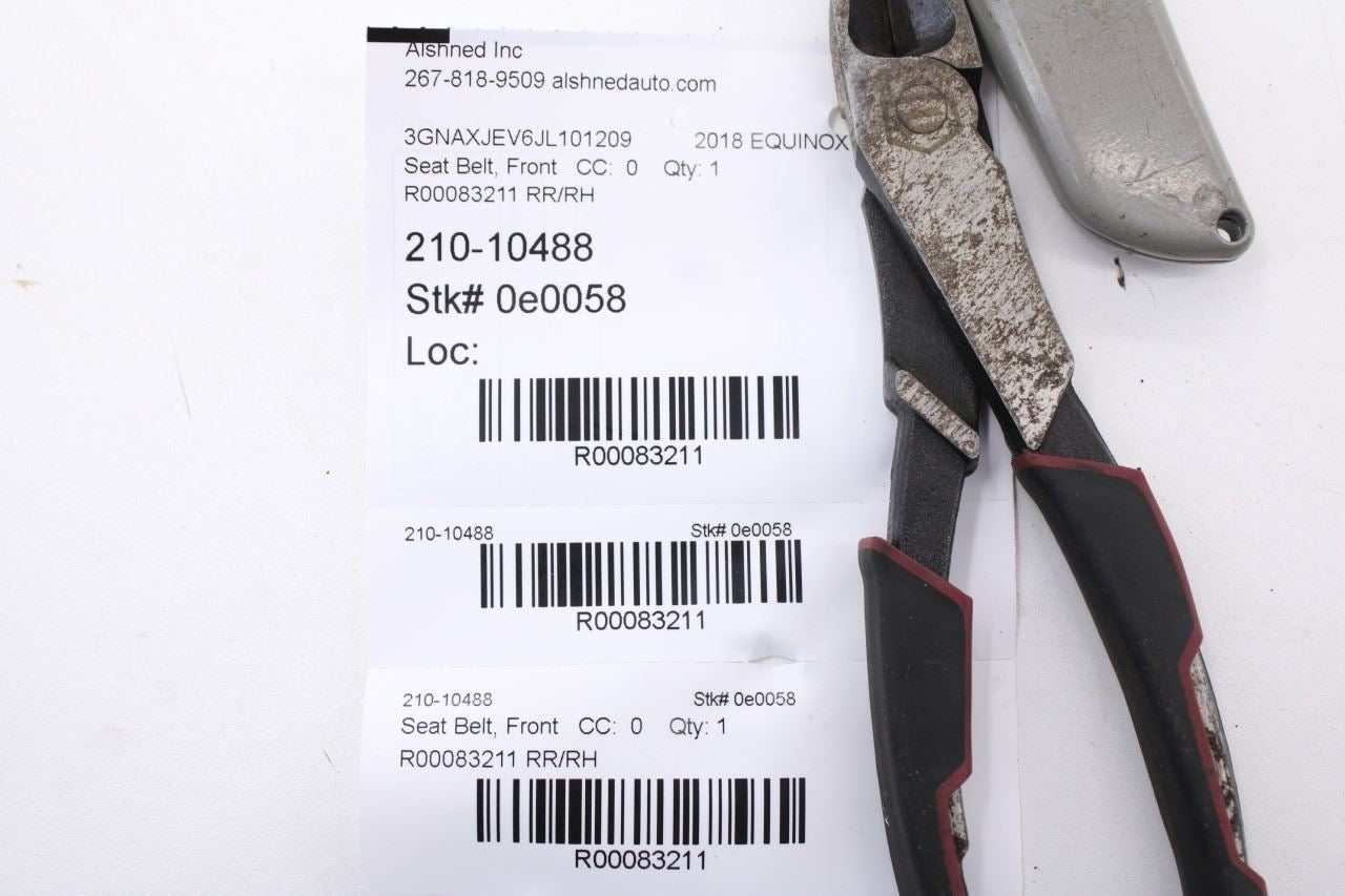 18-20 Chevrolet Equinox LT Rear Passenger Right Side 2nd Row Seat Belt Retractor12