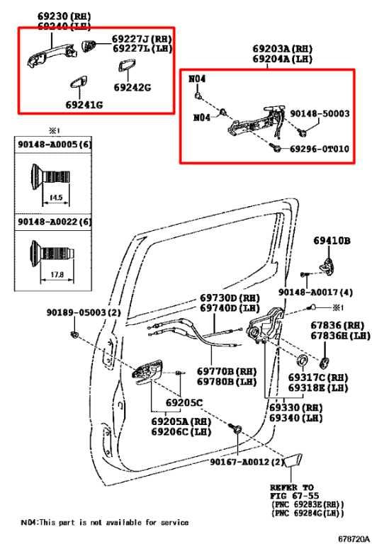 2015-2023 Toyota Tacoma SR5 3.5L Double Cab Rear Right Side Door Exterior Handle1