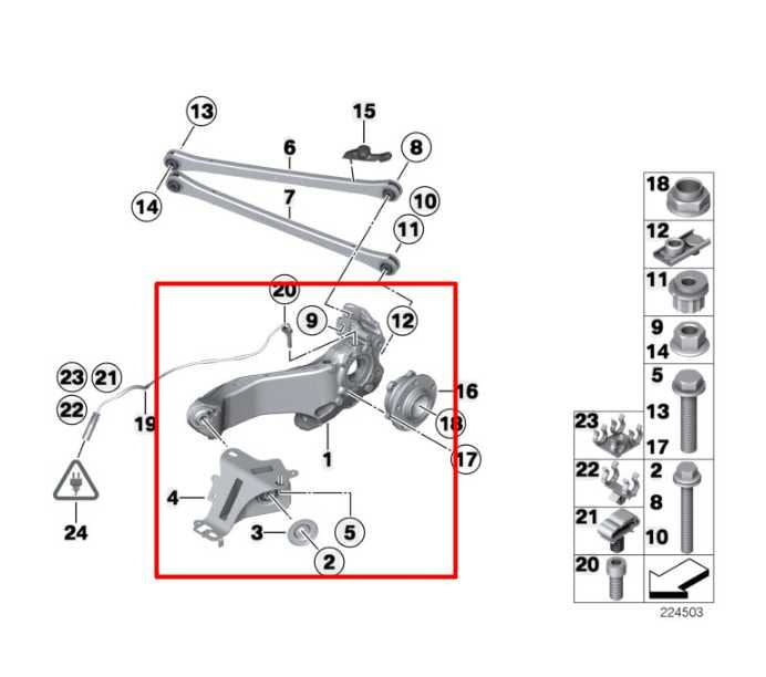 11-16 Mini Countryman Cooper S AWD Rear RH Side Trailing Arm Spindle Knuckle Hub1