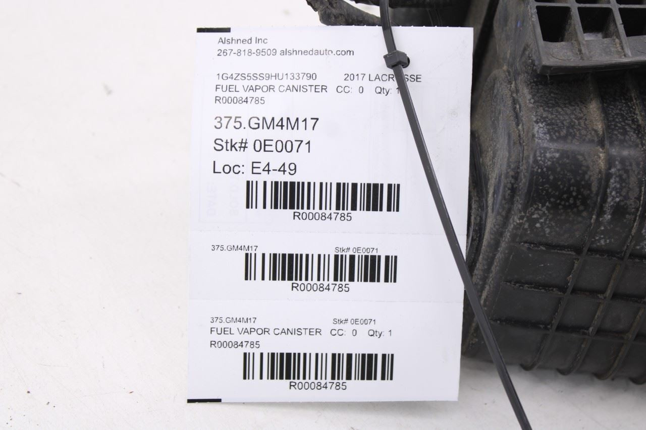 17 Buick Lacrosse Premium 3.6L Fuel Vapor Evaporator Emission Canister 234956478