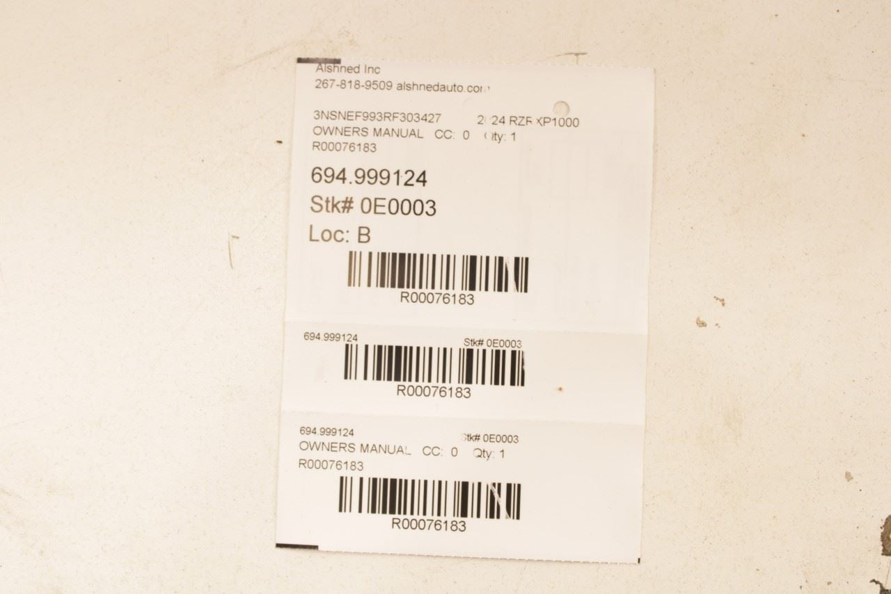 2024 Polaris RZR XP 1000 Ultimate Owners Manual Set 9941362 9939929 OEM - Alshned Auto Parts