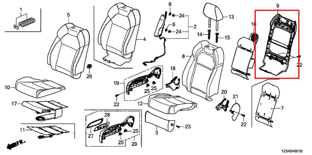 2017-20 Acura MDX w/ Technology Pkg 3.5L Front Right Side Seat Back Panel Cover - Alshned Auto Parts