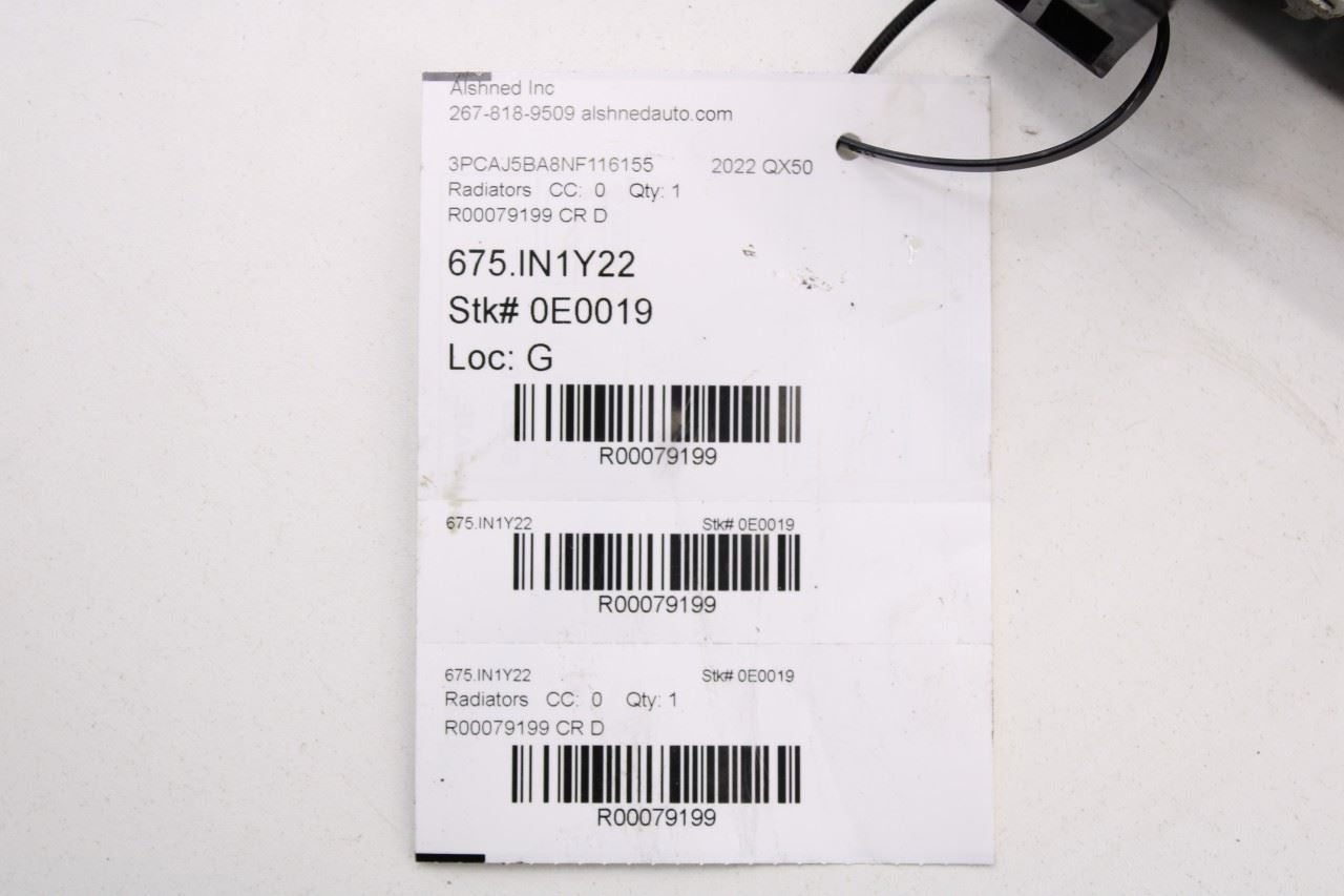 19-25 Infiniti QX50 Luxe 2.0L Engine Coolant Cooling Radiator 21460-5NA0A *ReaD* - Alshned Auto Parts