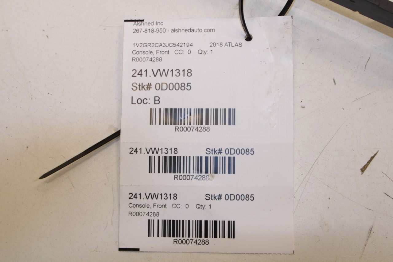 18-23 Volkswagen Atlas S 3.6L AWD Center Console Double Cup Holder 3CN-864-263-C - Alshned Auto Parts