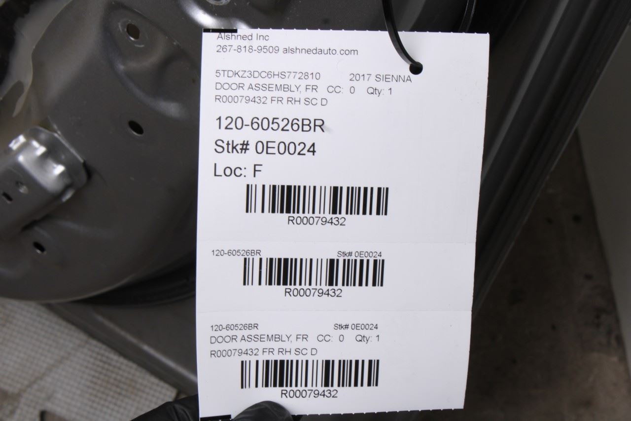 2011-17 Toyota Sienna LE Front Right Side Door Shell Panel 67001-08060 OEM *ReaD - Alshned Auto Parts