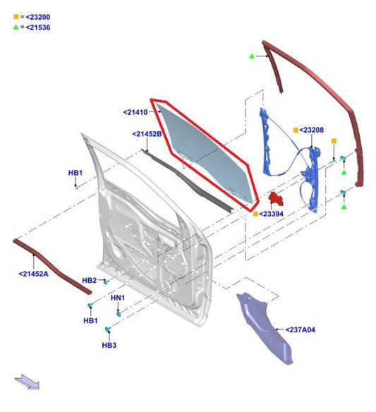 15-26 Ford F150 XLT SuperCrew Front Right Door Window Glass ML3415214A50AA *ReaD - Alshned Auto Parts