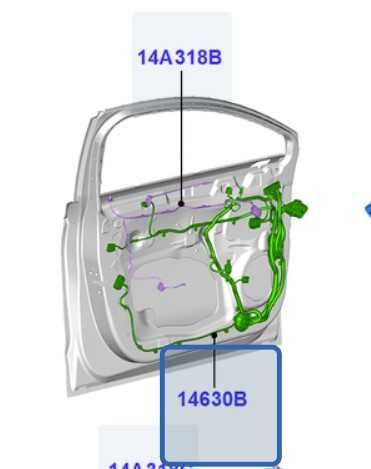 2014 Ford Fusion Front Left Driver Door Wire Harness EG9T-14631-AAE OEM - Alshned Auto Parts