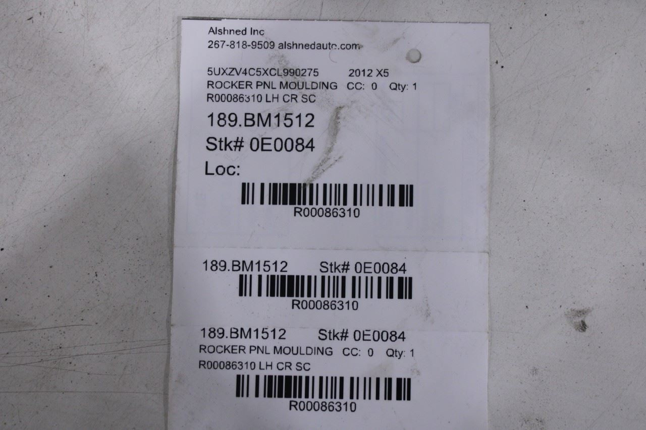 2007-2013 BMW X5 xDrive35i Left Side Rocker Skirt Panel Molding 7191241 *ReaD* - Alshned Auto Parts