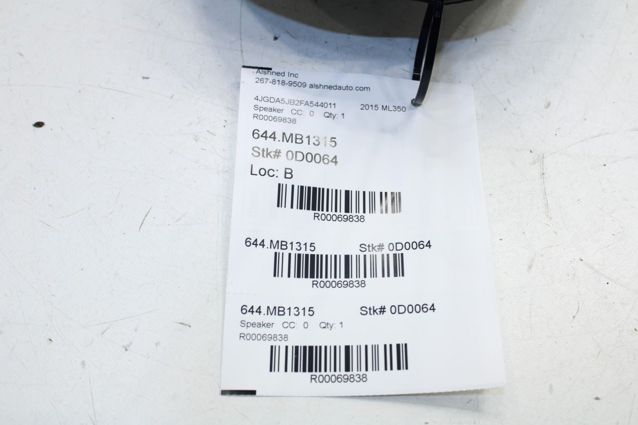 2006-2015 Mercedes-Benz ML350 Front Left Door Audio Speaker 166-820-20-02 OEM - Alshned Auto Parts