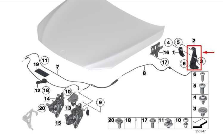 2010-15 BMW 750I xDrive Hood Bracket Lock Latch Release Cable 51239114002 OEM - Alshned Auto Parts