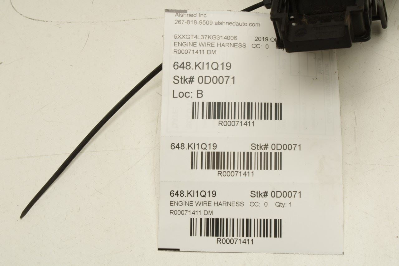 2019-2020 Kia Optima LX 2.4L FWD Engine Wiring Harness 91405-D5030 OEM *ReaD* - Alshned Auto Parts