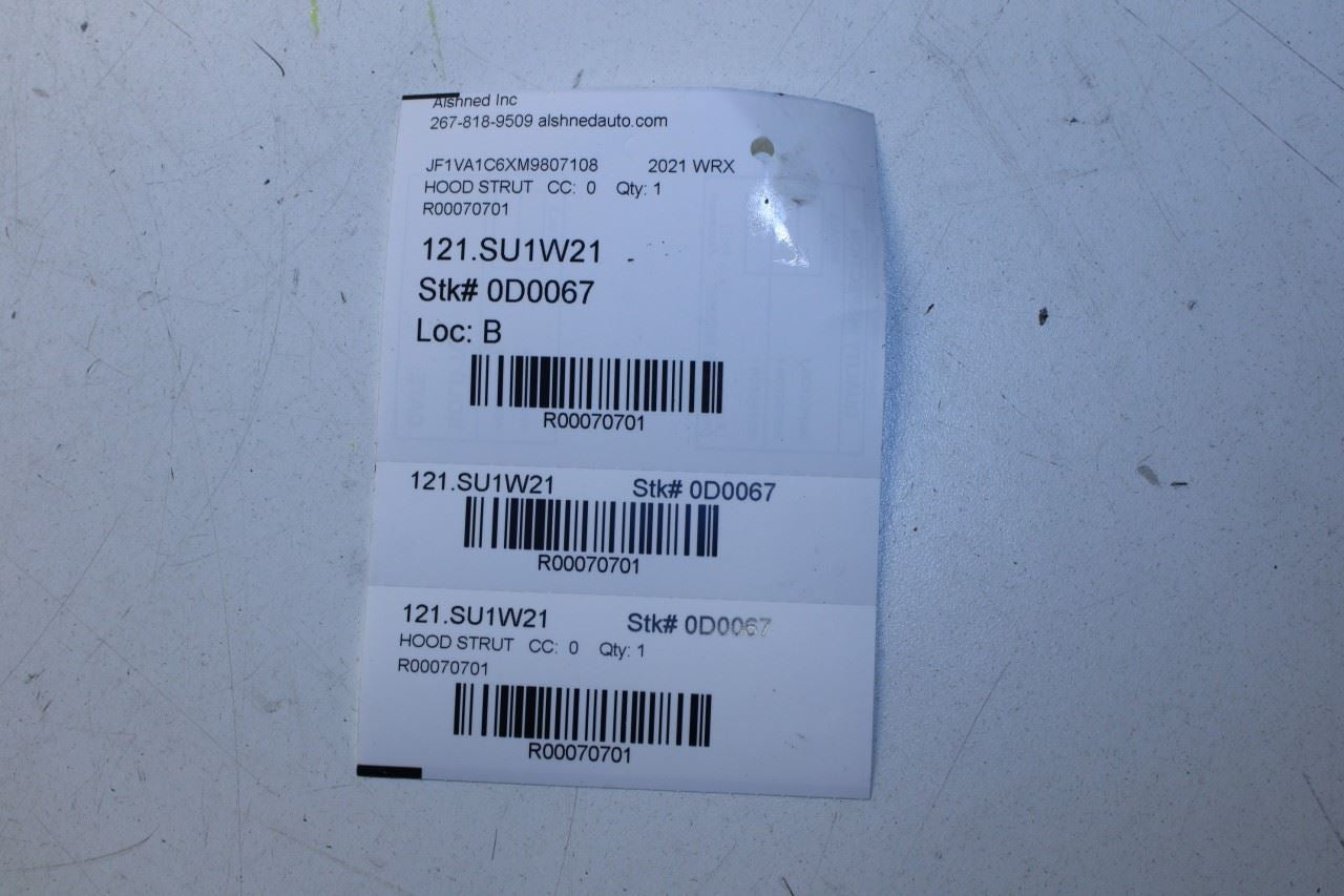 15-21 Subaru WRX Premium Front Right and Left Hood Strut Lift Support 57251VA001 - Alshned Auto Parts