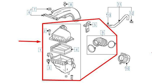 24-25 Chevrolet Trax 1.2L Air Intake Cleaner w/ Outlet Duct and Sensor 42726633 - Alshned Auto Parts