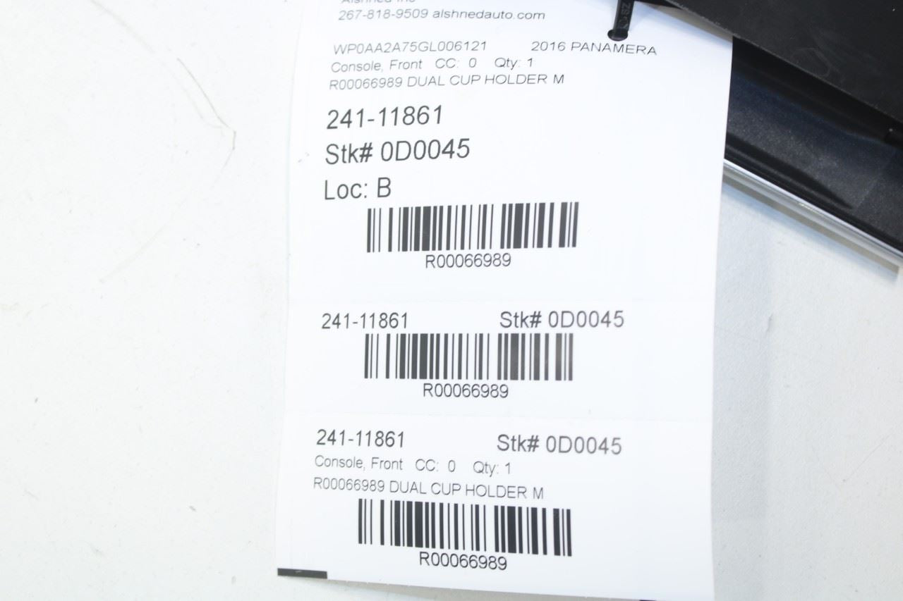 10-16 Porsche Panamera 4 Front Dash Passenger Right Side Dual Cup Holder *ReaD* - Alshned Auto Parts