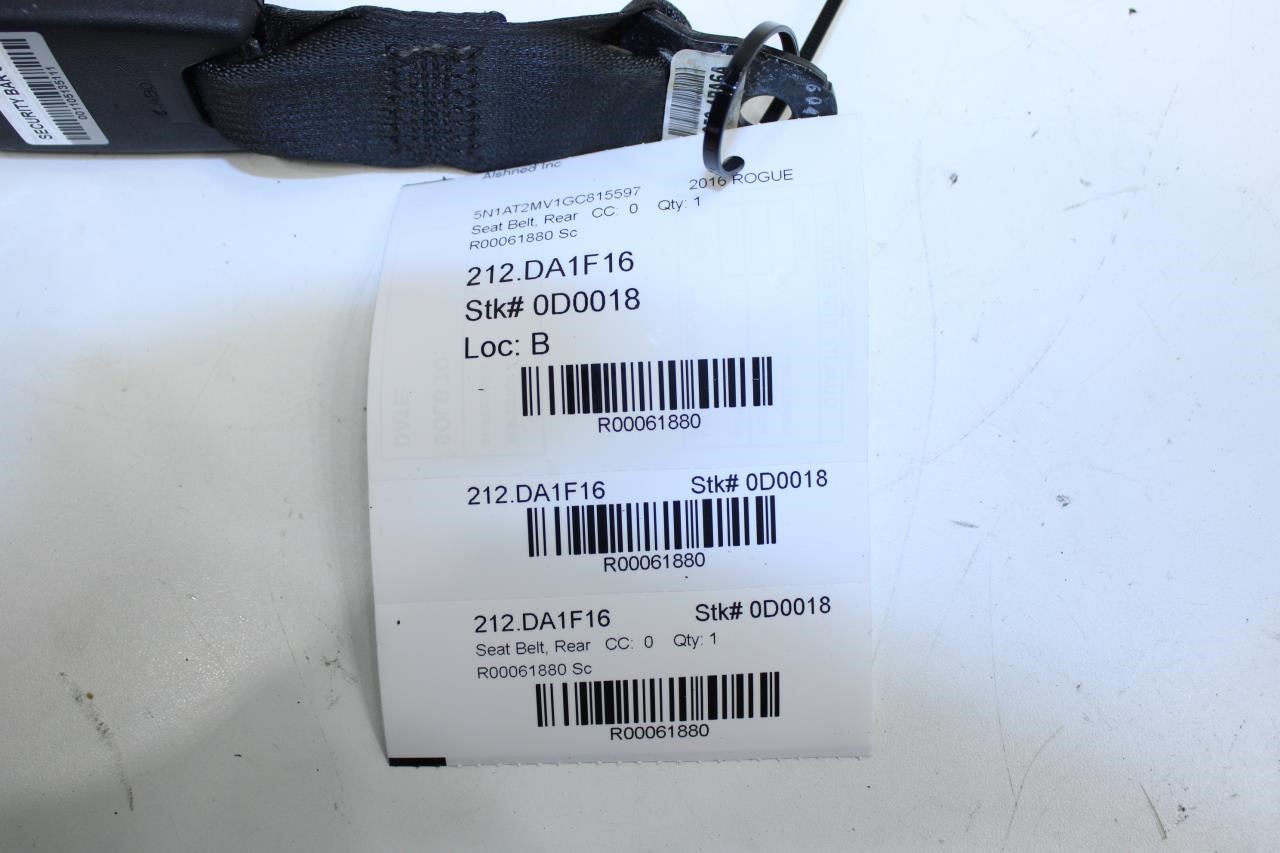 2014-2020 Nissan Rogue SV Rear Center 2nd Row Seat Belt Buckle 88852-4BA8A OEM - Alshned Auto Parts