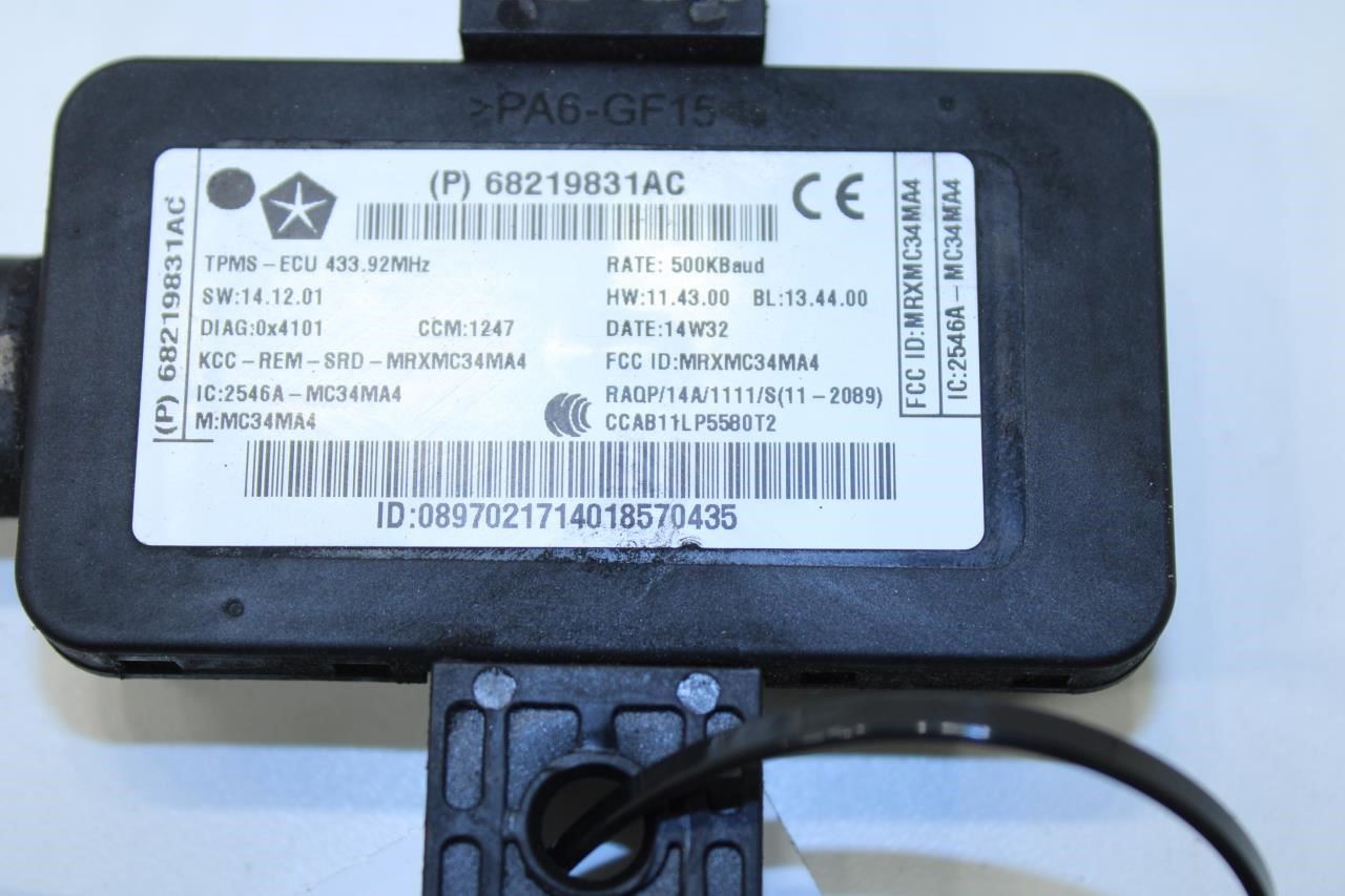 14-2015 Jeep Grand Cherokee Limited Tire Pressure Monitoring System Module TPMS - Alshned Auto Parts