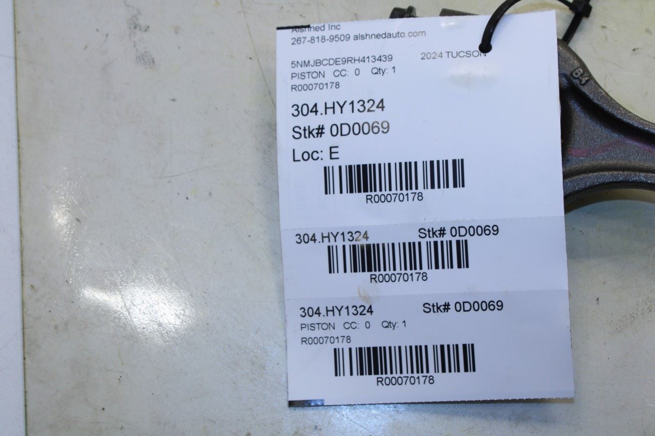 2022-24 Hyundai Tucson SEL 2.5L Engine Piston No 1 w/ Connecting Rod 23510-2S010 - Alshned Auto Parts