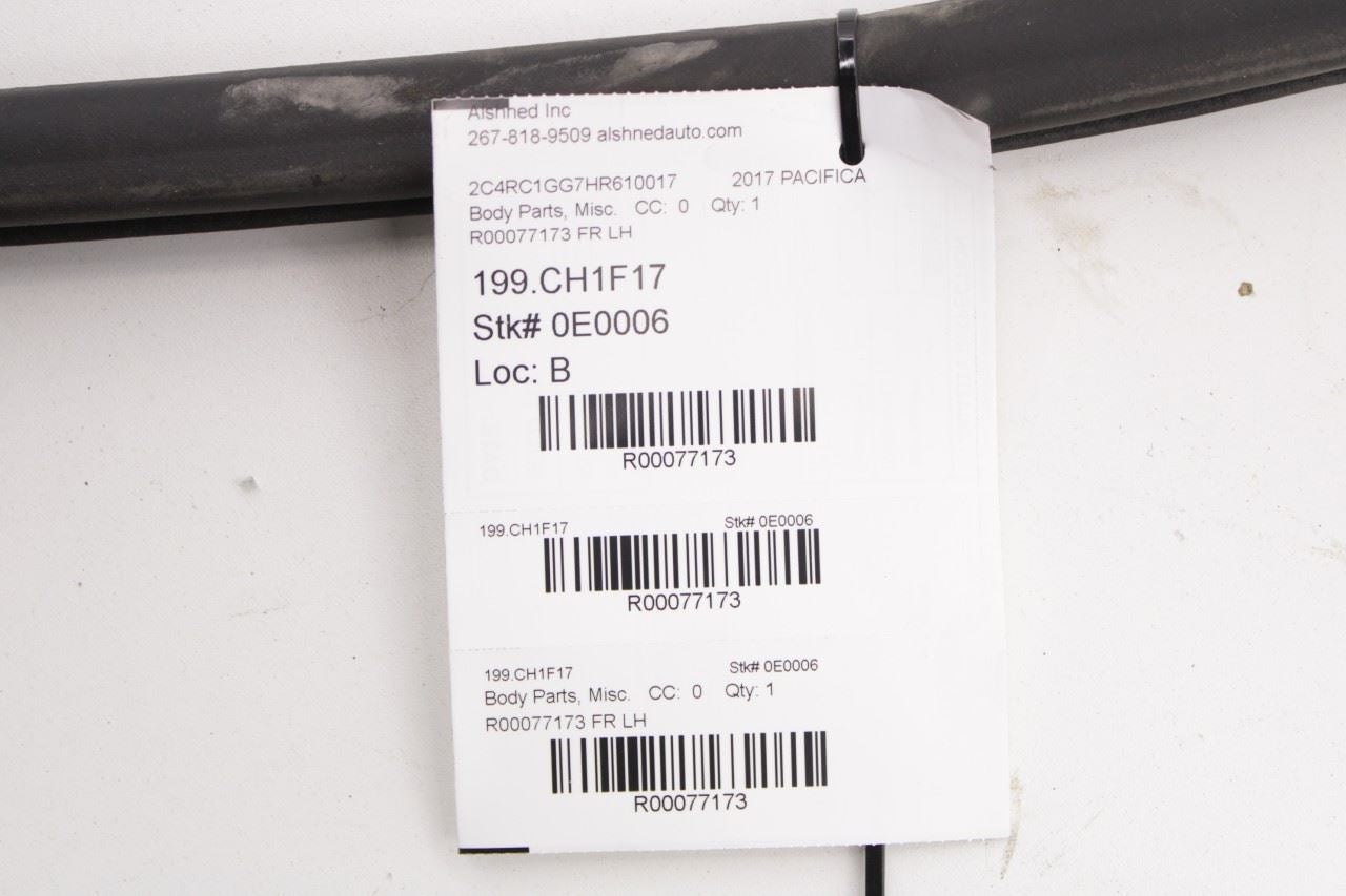 17-26 Chrysler Pacifica Limited Front Left Door Weatherstrip On Body 68313520AB - Alshned Auto Parts