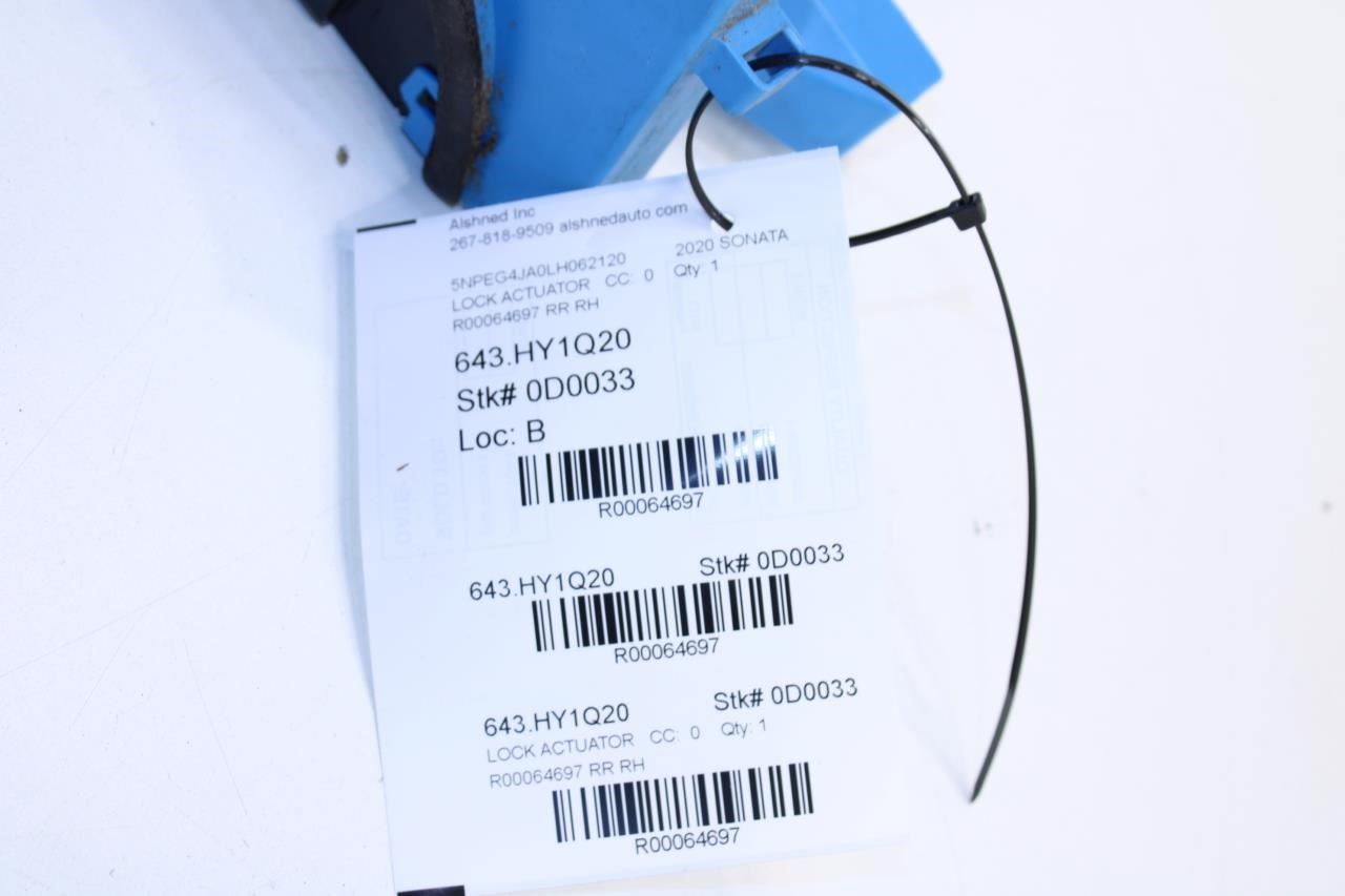 2020-2023 Hyundai Sonata SE Rear Right Side Door Lock Latch Actuator 81420-L1000 - Alshned Auto Parts