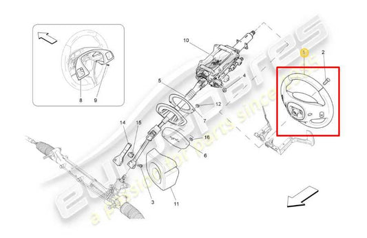 2014-21 Maserati Ghibli S Q4 3.0L AWD Steering Wheel Leather w/ Control Buttons - Alshned Auto Parts