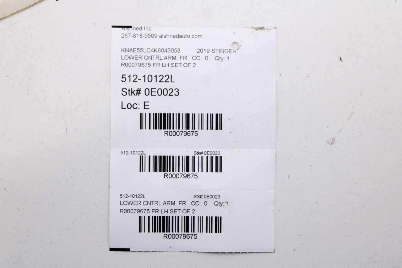 18-23 Kia Stinger GT2 AWD 3.3L Front Suspension Driver Left Side Control Arm Set - Alshned Auto Parts