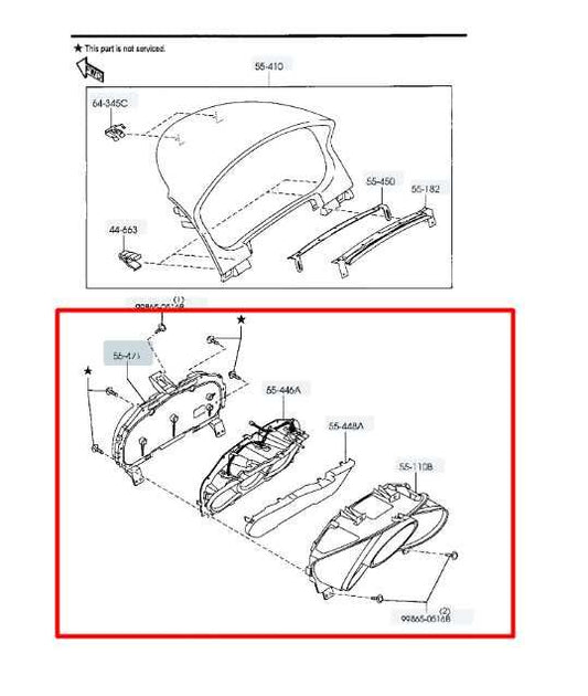 2010-11 Mazda CX-7 Sport Speed Gauge Instrument Cluster 98K Mileage EH44-55-471E - Alshned Auto Parts