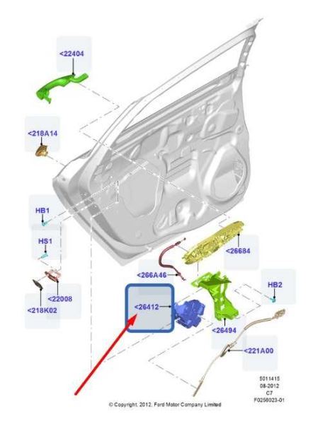 2013-2016 Ford Fusion Rear Right Door Lock Latch Actuator AE8A-5426412-B OEM - Alshned Auto Parts