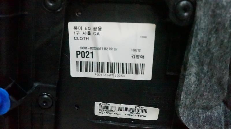 2014-2019 Kia Soul Rear Left Driver Side Door Trim Panel 83307-B2020DT1 OEM9